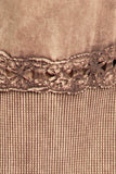 Chatoyant Mineral Wash Lace Thermal Bell Bottoms Desert Taupe