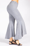 Chatoyant Mineral Wash Cropped Flare Bells Silver