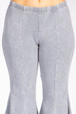 Chatoyant Mineral Wash Cropped Flare Bells Silver