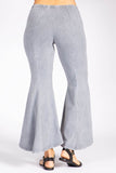 Chatoyant Mineral Wash Cropped Flare Bells Silver
