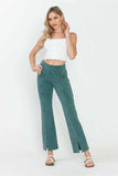 Chatoyant Mineral Wash Straight Fit Pants Emerald