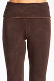 Chatoyant Mineral Wash Seam Detail Bell Bottoms Brown