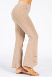 Chatoyant Mineral Wash Asymmetrical Hem Ankle Bells Beige