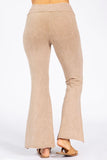 Chatoyant Mineral Wash Asymmetrical Hem Ankle Bells Beige