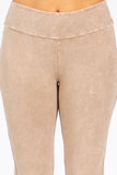 Chatoyant Mineral Wash Asymmetrical Hem Ankle Bells Beige