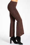 Chatoyant Mineral Wash Asymmetrical Hem Ankle Bells Brown