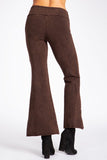 Chatoyant Mineral Wash Asymmetrical Hem Ankle Bells Brown
