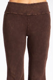 Chatoyant Mineral Wash Asymmetrical Hem Ankle Bells Brown