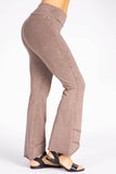 Chatoyant Mineral Wash Asymmetrical Hem Ankle Bells Desert Taupe