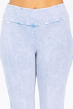 Chatoyant Mineral Wash Asymmetrical Hem Ankle Bells Powder Blue