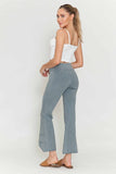 Chatoyant Mineral Wash Asymmetrical Hem Ankle Bells Silver