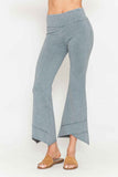 Chatoyant Mineral Wash Asymmetrical Hem Ankle Bells Silver