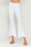 Chatoyant Mineral Wash Asymmetrical Hem Ankle Bells White
