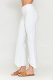 Chatoyant Mineral Wash Asymmetrical Hem Ankle Bells White