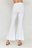 Chatoyant Mineral Wash Asymmetrical Hem Ankle Bells White