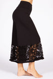 Chatoyant Plus Size Lace Fringe Gauchos