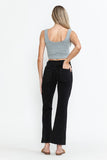 Chatoyant Mineral Wash Capris With Pockets Black