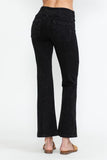 Chatoyant Mineral Wash Capris With Pockets Black