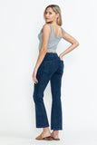 Chatoyant Mineral Wash Capris With Pockets Electric Blue