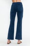 Chatoyant Mineral Wash Capris With Pockets Electric Blue