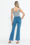 Chatoyant Mineral Wash Capris With Pockets Lt. Denim