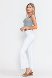 Chatoyant Mineral Wash Capris With Pockets White