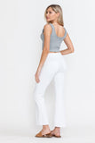 Chatoyant Mineral Wash Capris With Pockets White