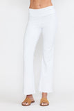 Chatoyant Mineral Wash Capris With Pockets White
