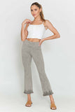 Chatoyant Plus Size Mineral Wash Ankle Length Crochet Fringe With Pockets Stone