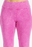Chatoyant Fit & Flare Raw Edge Bell Bottoms Bubble Gum Pink
