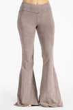 Chatoyant Fit & Flare Raw Edge Bell Bottoms Desert Taupe