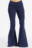 Chatoyant Fit & Flare Raw Edge Bell Bottoms Electric Blue