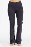 Chatoyant Mineral Washed Bootcut Pants With Side Crochet Lace Dark Ash Gray