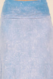 Chatoyant Mineral Wash Long Maxi Skirt Powder Blue