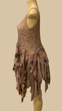 Origami Mocha Crochet Lace Dress