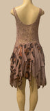 Origami Mocha Crochet Lace Dress