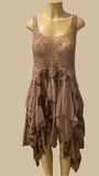 Origami Mocha Crochet Lace Dress