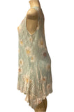 Origami Mint Daisy Lined All Lace Dress
