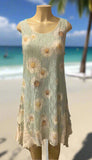 Origami Mint Daisy Lined All Lace Dress