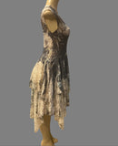 Origami Black Multicolor Lace Dress