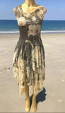 Origami Black Multicolor Lace Dress