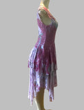 Origami Purple Multicolor Lace Dress