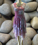 Origami Purple Multicolor Lace Dress
