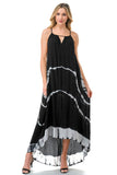 Venice Blue Plus Size Hi-Lo Maxi Tie Dye Dress 3 Fabulous Colors!
