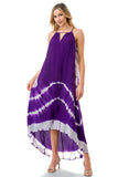Venice Blue Plus Size Hi-Lo Maxi Tie Dye Dress 3 Fabulous Colors!