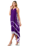 Venice Blue Plus Size Hi-Lo Maxi Tie Dye Dress 3 Fabulous Colors!