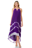 Venice Blue Plus Size Hi-Lo Maxi Tie Dye Dress 3 Fabulous Colors!