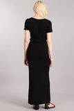 Chatoyant Casual Maxi Dress  Heather Black