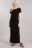 Chatoyant Casual Maxi Dress  Heather Black