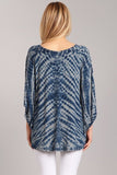 Chatoyant Casual Tie Dye Raglan Top
